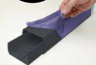Goulotte Optimal  80 / 2000 x 80 (A) x 60 (B) mm - 1 PC =2M NOIR (8pcs/boite)