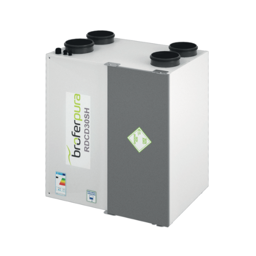 [RDCD30SH] VMC double-flux à plaques 200 m³/h - 150Pa